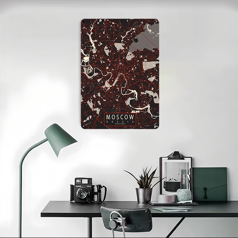 แผนที่เมืองมอสโกแบบเวกเตอร์ โป - Custom Map Poster บทวิจารณ์และราคา