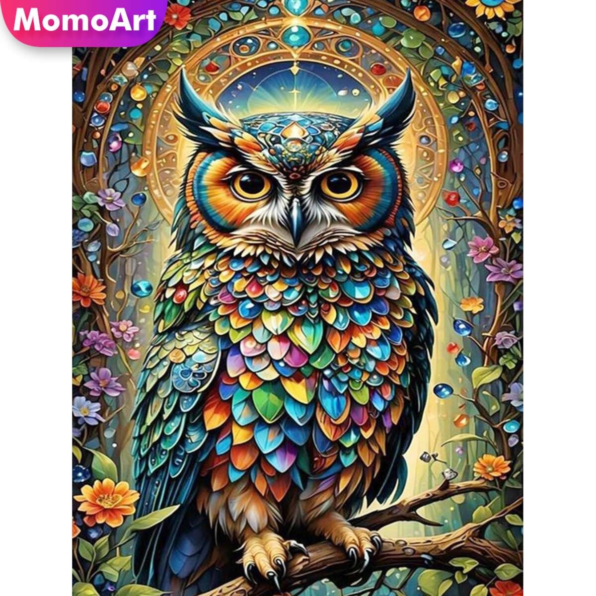 Momoart ใหม่มาถึงเพชรโมเสคนกฮู - Photo Mosaic Print บทวิจารณ์และราคา