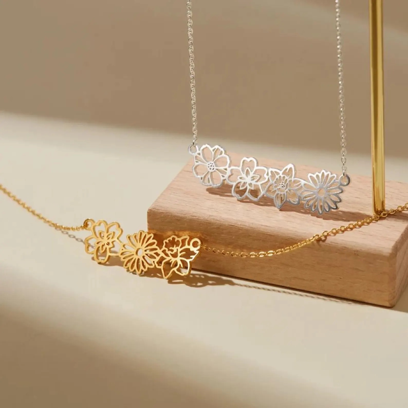 Amaxer Custom หลาย Birth ดอกไม - Birth Flower Necklace บทวิจารณ์และราคา