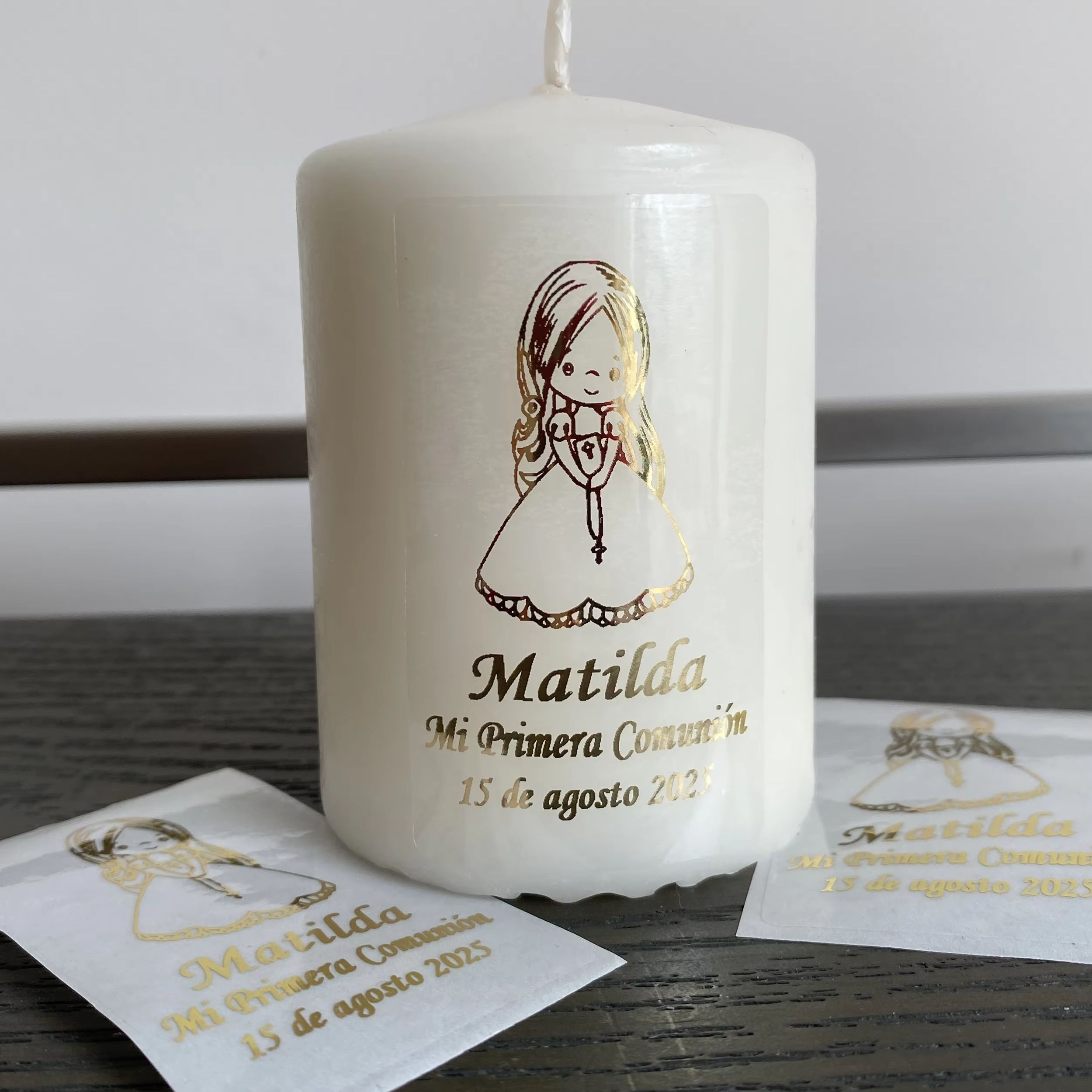 สติกเกอร์ส่วนตัวสำหรับงานรับศี - Personalised Candle Label บทวิจารณ์และราคา
