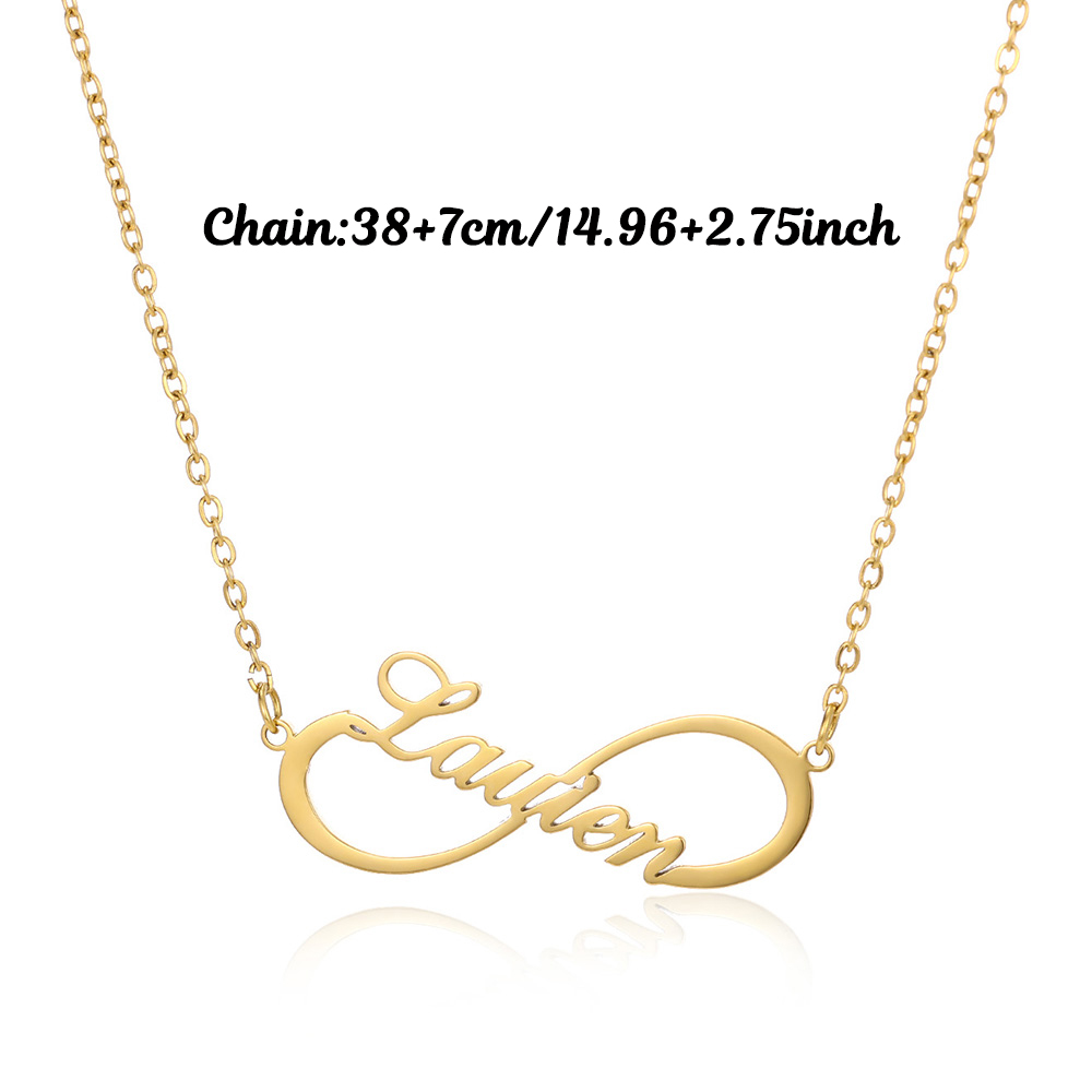 สร้อยคออินฟินิตี้สลักชื่อแบบกำ - Name Necklace Custom บทวิจารณ์และราคา