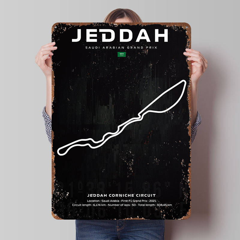 โปสเตอร์แผนที่สนามแข่งเจดดาห์  - Custom Map Poster บทวิจารณ์และราคา